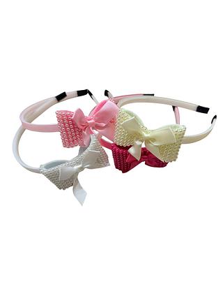 Tiara Laço com Pérola (dúzia)