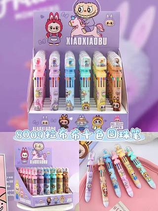 caneta labubu 10 cores (36pç)
