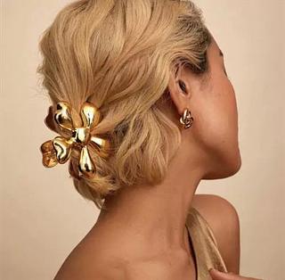 PRESILHA PIRANHA FLOR METAL (M)