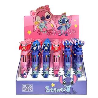 Caneta 10 cores Stitch (36pç)