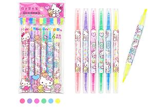 Pacote com 6 marcas textos Hello Kitty