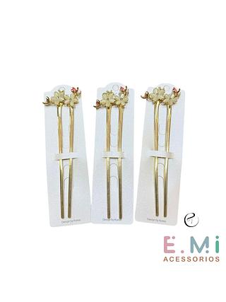Grampo para Cabelo com Flor (dz)