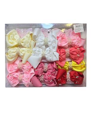 Laços com Pérolas e Rosas(dúzia)