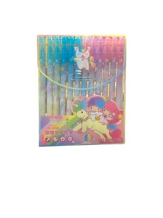 Caneta gel colorido(12 unidades)