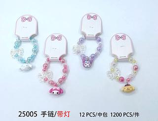 Pulseira infantil de Sanrio com led(dúzia)