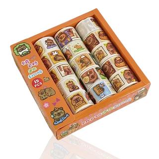 Rolinho Adesivos de capivara (15pçs)