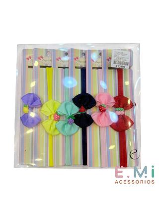 Faixa para cabelo com frutinha (dúzia)