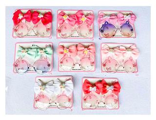 Conjunto com Lacinho e Óculos gatinho (dúzia)