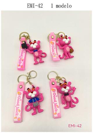 Chaveiro Panteira cor de Rosa (dúzia)