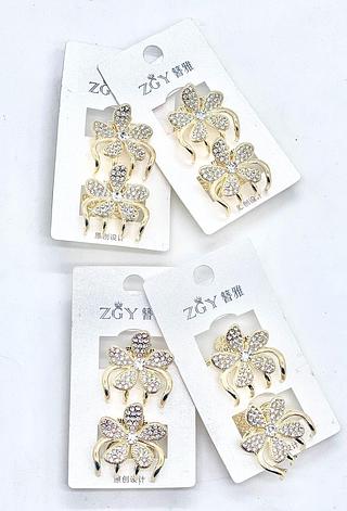 Presilha dourada formato flor (dúzia)