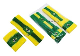 Kit Pulseira+Faixa Brasil( dúzia)