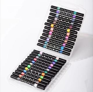 Marcadores de Ponta Dupla (24 CANETAS 48 CORES)