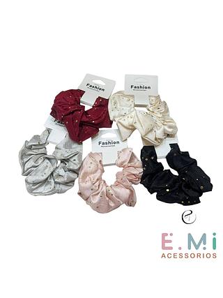 Scrunchie com Brilho Dourado (DZ)
