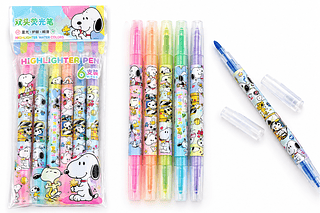 Pacote com 6 marcas textos Snoopy
