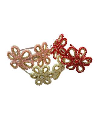 Tiara flor com Pérola (dúzia)