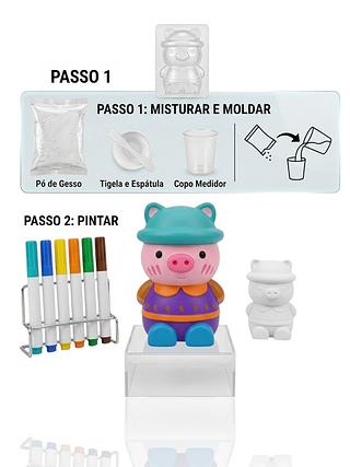 Kit para fazer decoração de ursinho com gesso