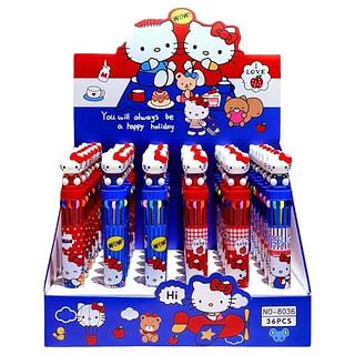 Caneta 10 cores Hello Kitty (36pç)