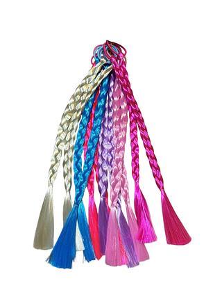 Trança Mecha Colorida com Elástico (dúzia)