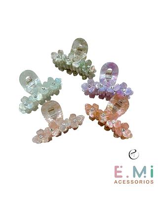 Piranha Acrilica flor com strass (dúzia)